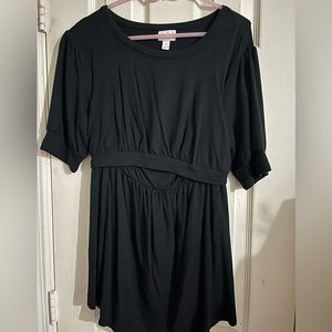 Black Maternity/Nursing Top